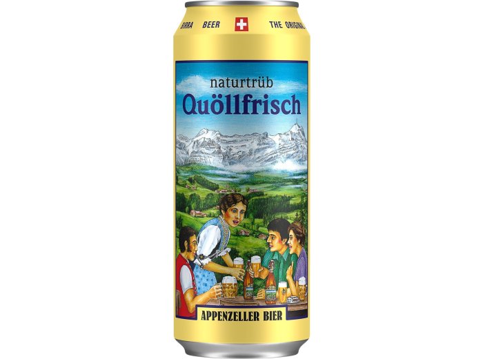 Appenzeller Bier Quöllfrisch Naturtrüb 50cl Dose 4x6er Tray