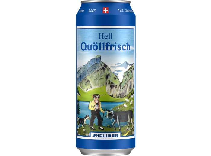 Appenzeller Quöllfrisch Hell 50cl Dose 4x6er Tray