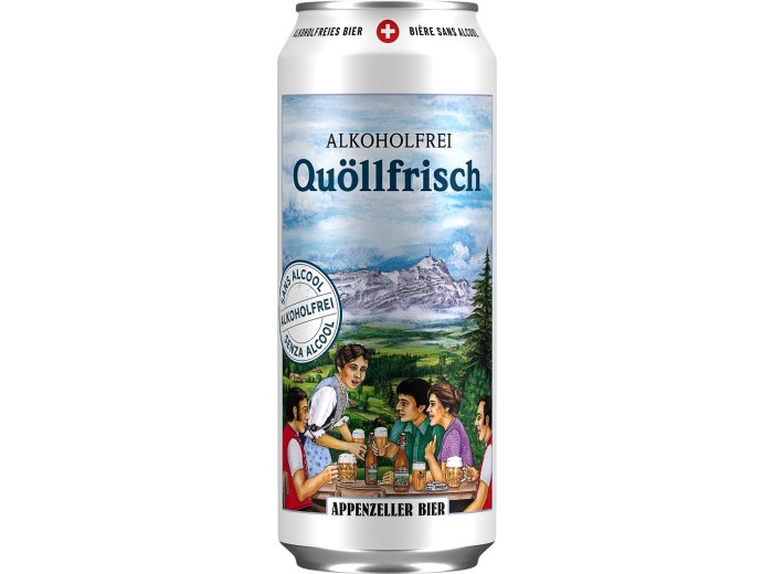 Appenzeller Quöllfrisch alkoholfrei 50cl Dose 4x6er Tray
