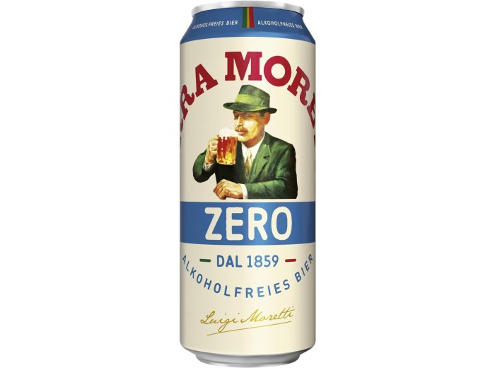 Birra Moretti Zero alkoholfrei 50cl Dose 4x6er Tray