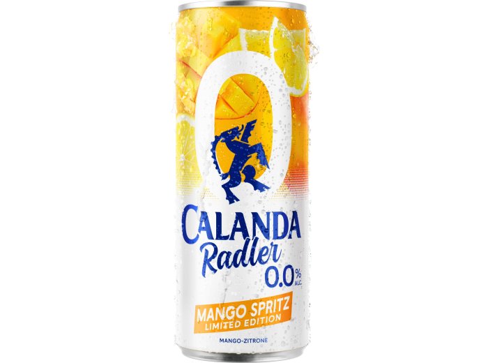 Calanda Radler Mango Spritz 0.0% alkoholfrei 33cl Dose 4x6er Tray