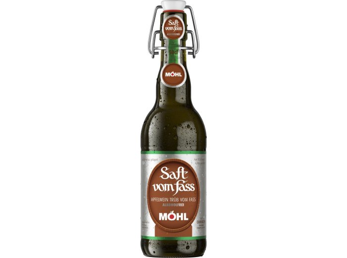 Möhl Saft vom Fass trüb alkoholfrei 50cl MW B 15er Har