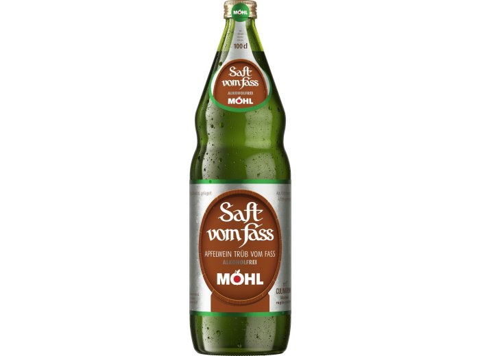 Möhl Saft vom Fass trüb alkoholfrei 100cl MW 12er Har