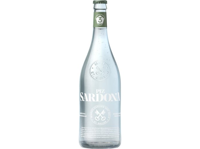 Piz Sardona 3 stark mit Kohlensäure 75cl MW 12er Har