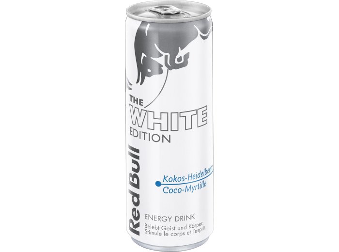 Red Bull The White Edition Kokos Heidelbeere 25cl Dose 24er Tray