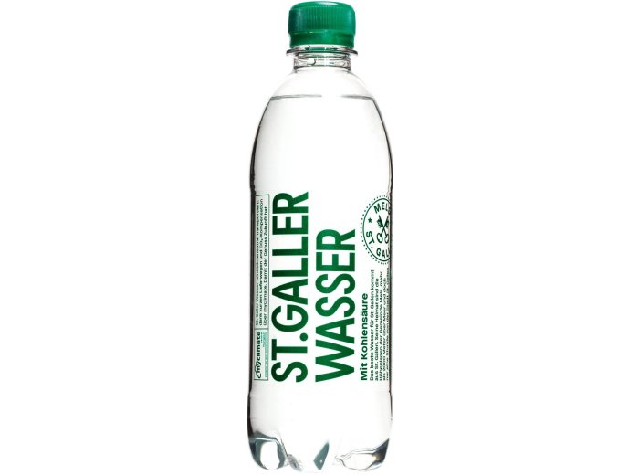 St. Galler Wasser mit Kohlensäure 50cl PET 24er Tray