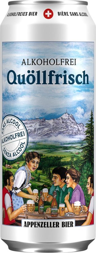 Appenzeller Quöllfrisch alkoholfrei 50cl Dose 4x6er Tray