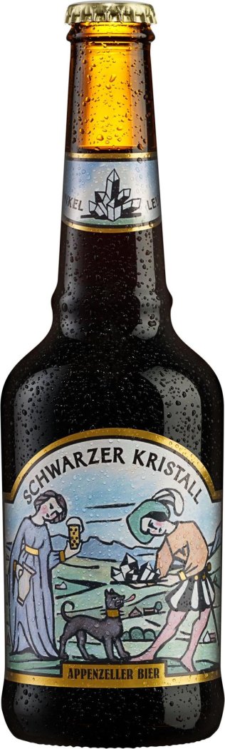 Appenzeller Schwarzer Kristall unfiltr. 33cl MW 20er Har
