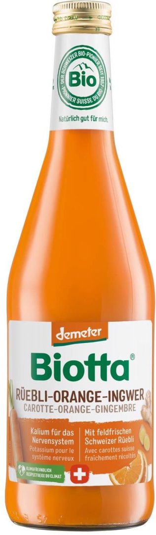 Biotta Demeter Rüebli-Orange-Ingwer 50cl EW 6er Kart