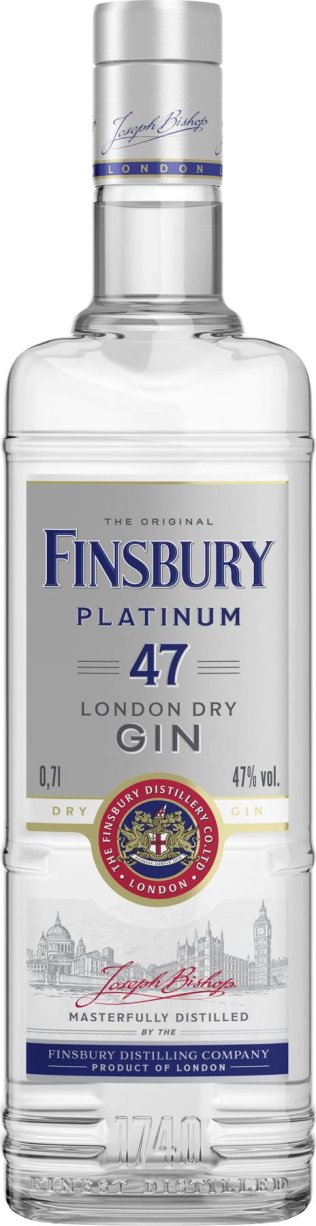 Gin Finsbury London Dry Platinum 70cl EW 6er Kart