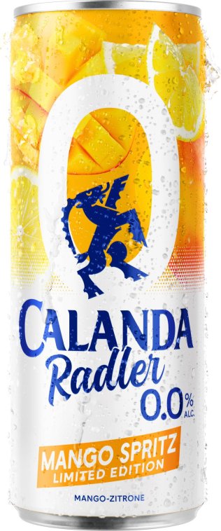 Calanda Radler Mango Spritz 0.0% alkoholfrei 33cl Dose 4x6er Tray