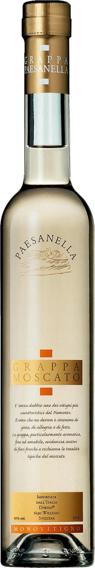 Grappa di Moscato Paesanella 50cl EW 6er Kart