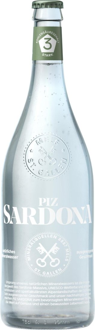 Piz Sardona 3 stark mit Kohlensäure 75cl MW 12er Har