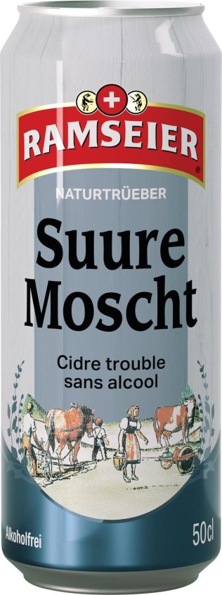 Ramseier Suure Moscht Naturtrüb alkoholfrei 50cl Dose 4x6er Tray