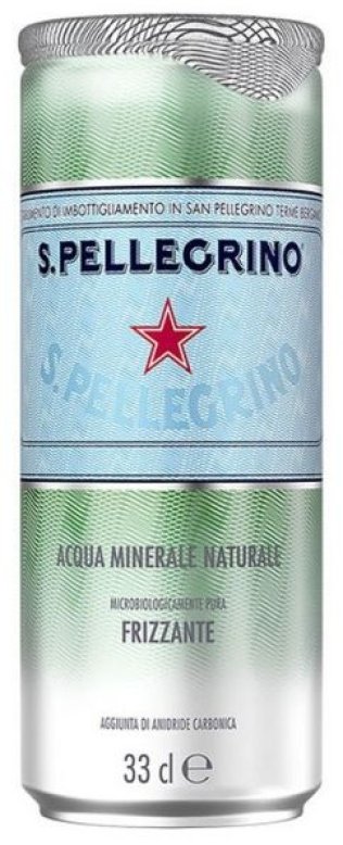 San Pellegrino mit Kohlensäure 33cl Dose 4x6er Tray