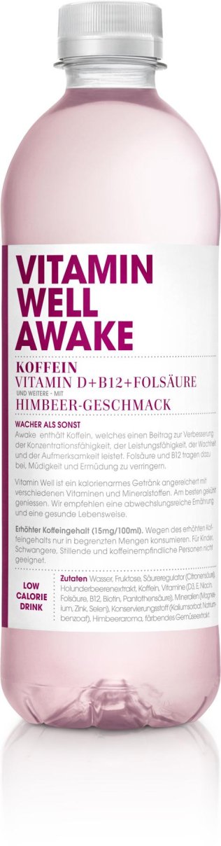 Vitamin Well Awake mit Koffein 50cl PET 12er Tray