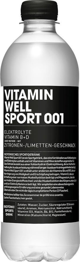 Vitamin Well Sport 001 50cl PET 12er Tray