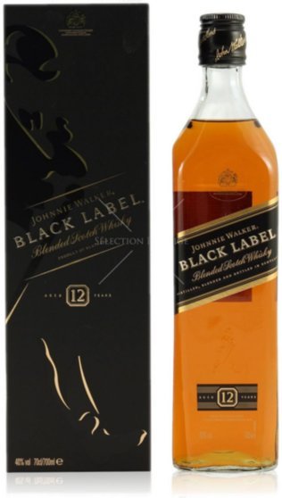 Whisky Black Label Johnnie Walker 12y 70cl EW 6er Kart