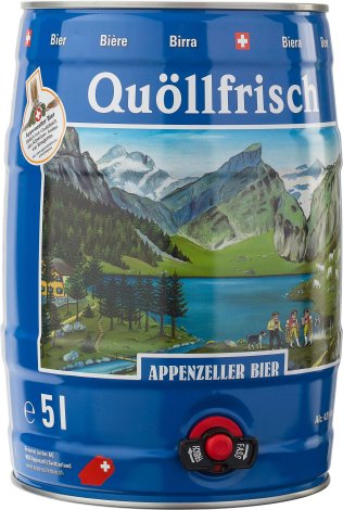 Appenzeller Bier Quöllfrisch Lager hell Partyfässli (EW) 5Lt. * 5Lt.