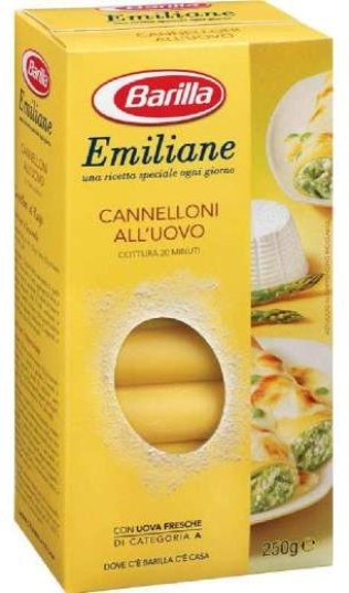 Barilla Emiliane Cannelloni 250gr 250gr KAR