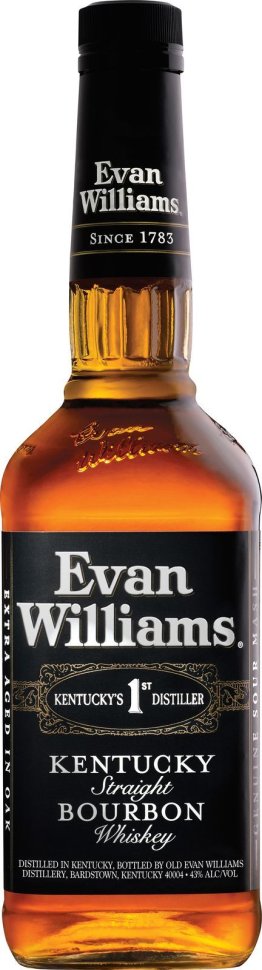 Whiskey Straight Bourbon Evan Williams Black Label 70cl EW 6er Kart