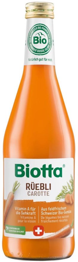 Biotta Bio Rüeblisaft verfeinert netto 50cl EW 6er Kart