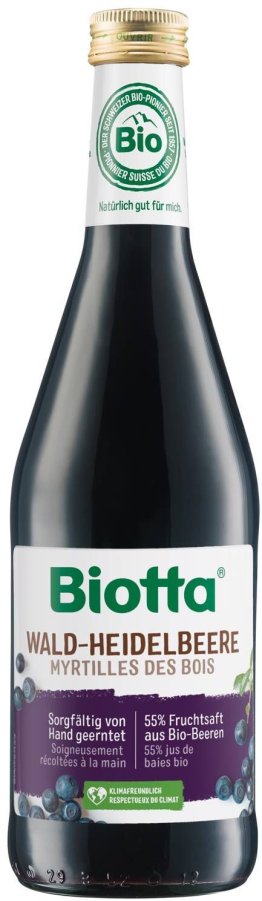 Biotta Bio Wald-Heidelbeer netto 50cl EW 6er Kart