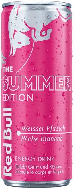 Red Bull Summer Edition 2025 Weisser Pfirsich 25cl Dose 24er Tray