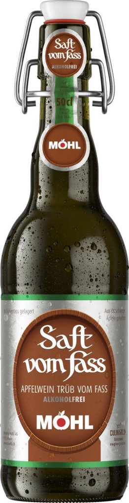 Möhl Saft vom Fass trüb alkoholfrei 50cl MW B 15er Har