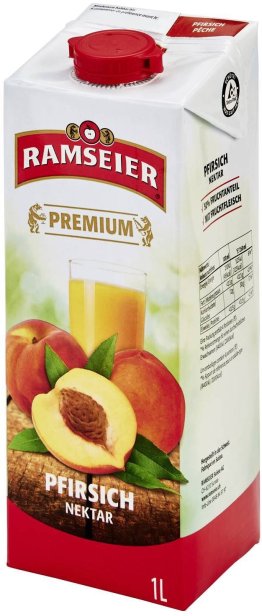 Ramseier Premium Pfirsich Nektar 100cl Tetra 4er Fop