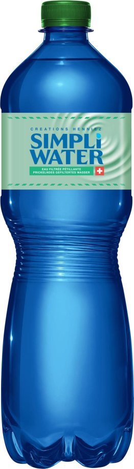 Simpli Water grün mit Kohlensäure 100cl PET 6er FOP