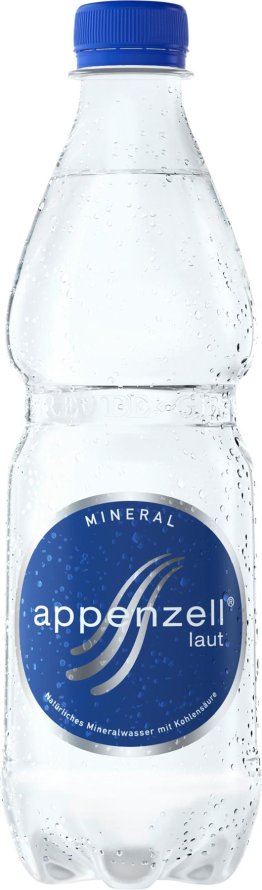 Appenzell Mineral laut viel Kohlensäure 50cl PET 24er Tray