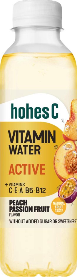 Hohes C Vitamin Water Active Pfirsich Maracuja 50cl PET 6er Tray