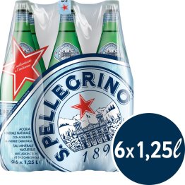 San Pellegrino mit Kohlensäure 125cl PET 6er FOP