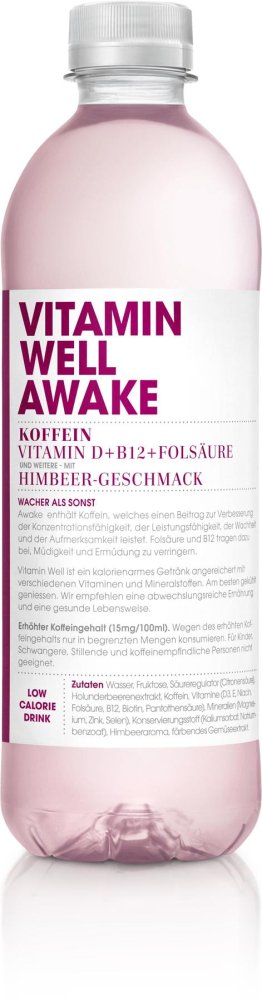 Vitamin Well Awake mit Koffein 50cl PET 12er Tray