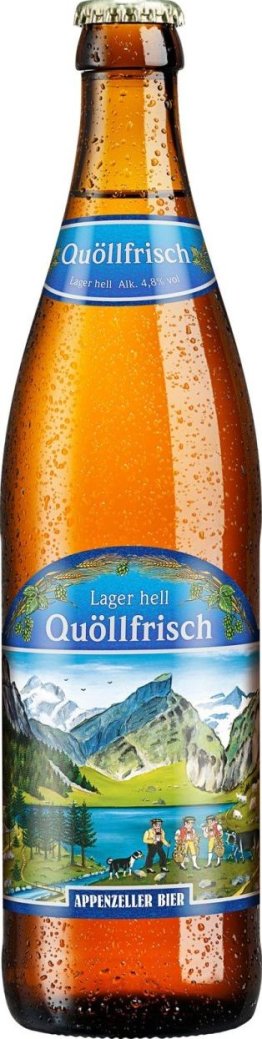 Appenzeller Bier Quöllfrisch Lager hell MW * 50cl HAR