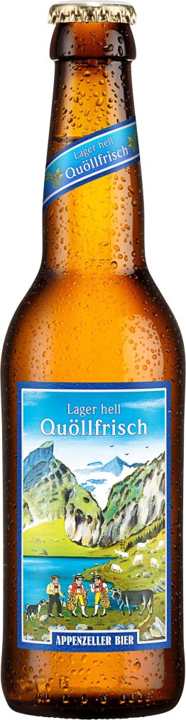 Appenzeller Bier Quöllfrisch Lager hell MW (ti&m Etikette) 33cl HAR