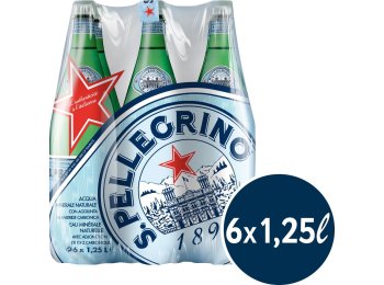 San Pellegrino mit Kohlensäure 125cl PET 6er FOP